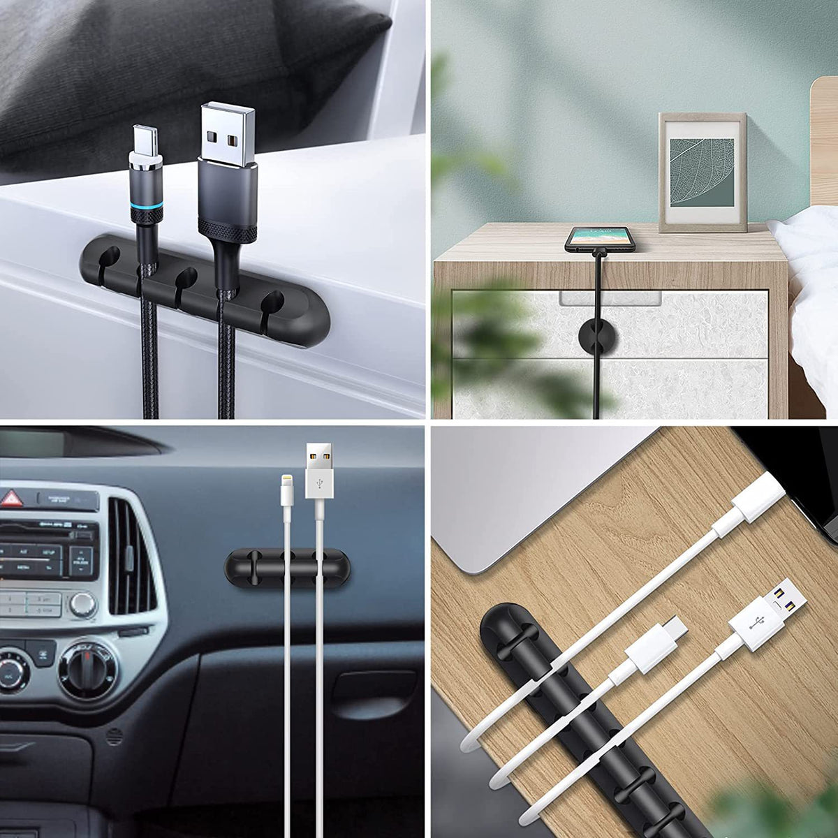 Kyneticx™ Pro Silicone Desktop Cable Organizer & Wire Management Clip