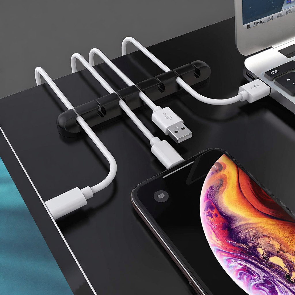 Kyneticx™ Pro Silicone Desktop Cable Organizer & Wire Management Clip