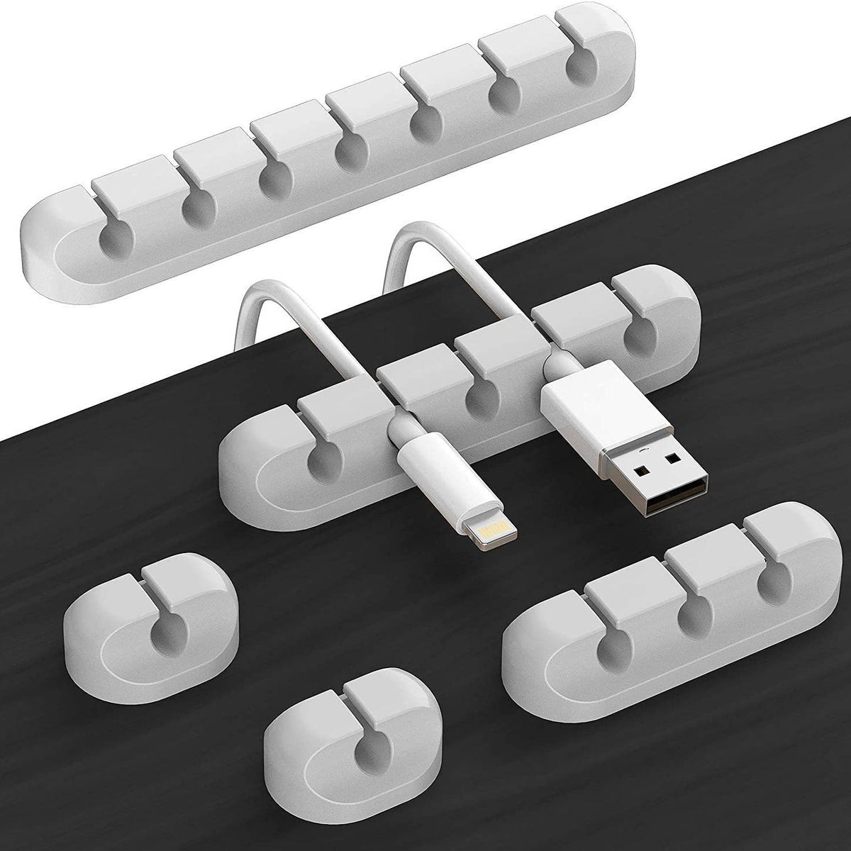 Kyneticx™ Pro Silicone Desktop Cable Organizer & Wire Management Clip